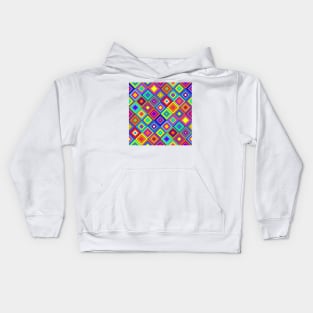 Modern Retro Diamonds Kids Hoodie